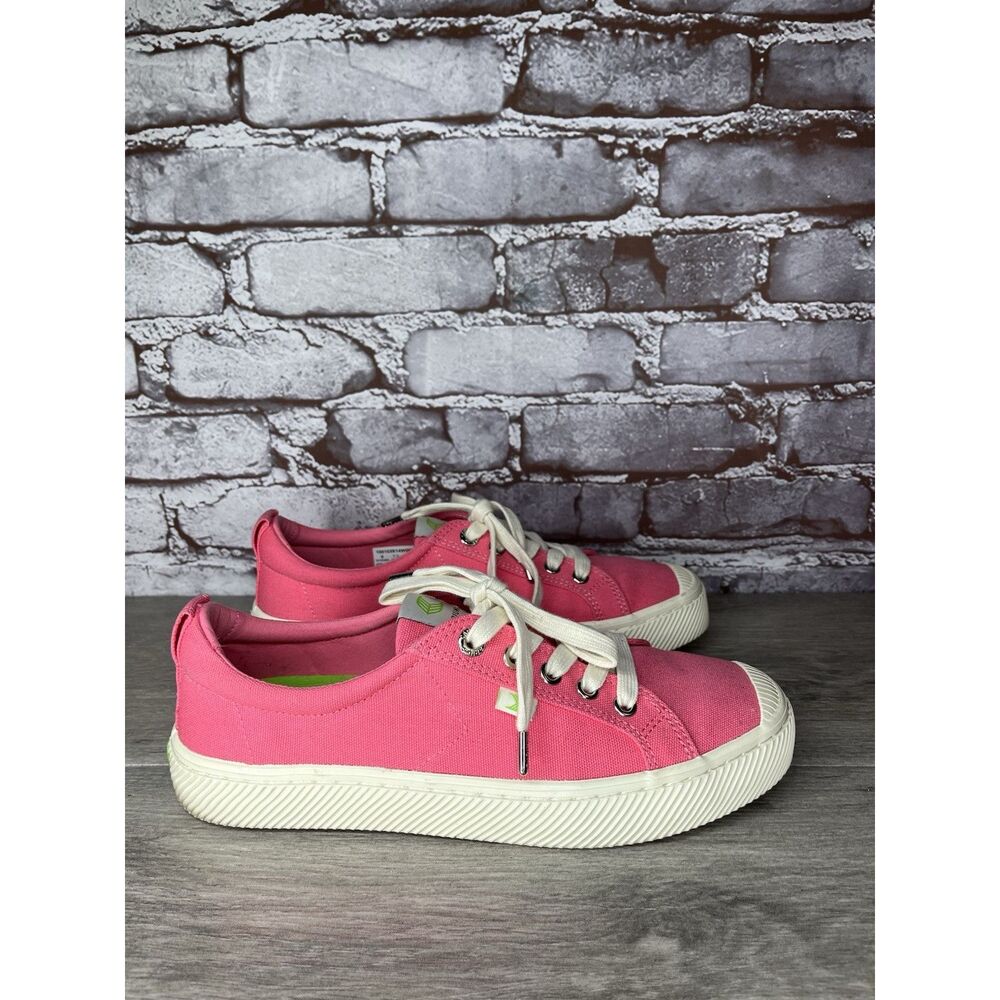 Cariuma Oca Pink Lemonade Canvas Sneakers Shoes Women Sz 9m Us/40eu